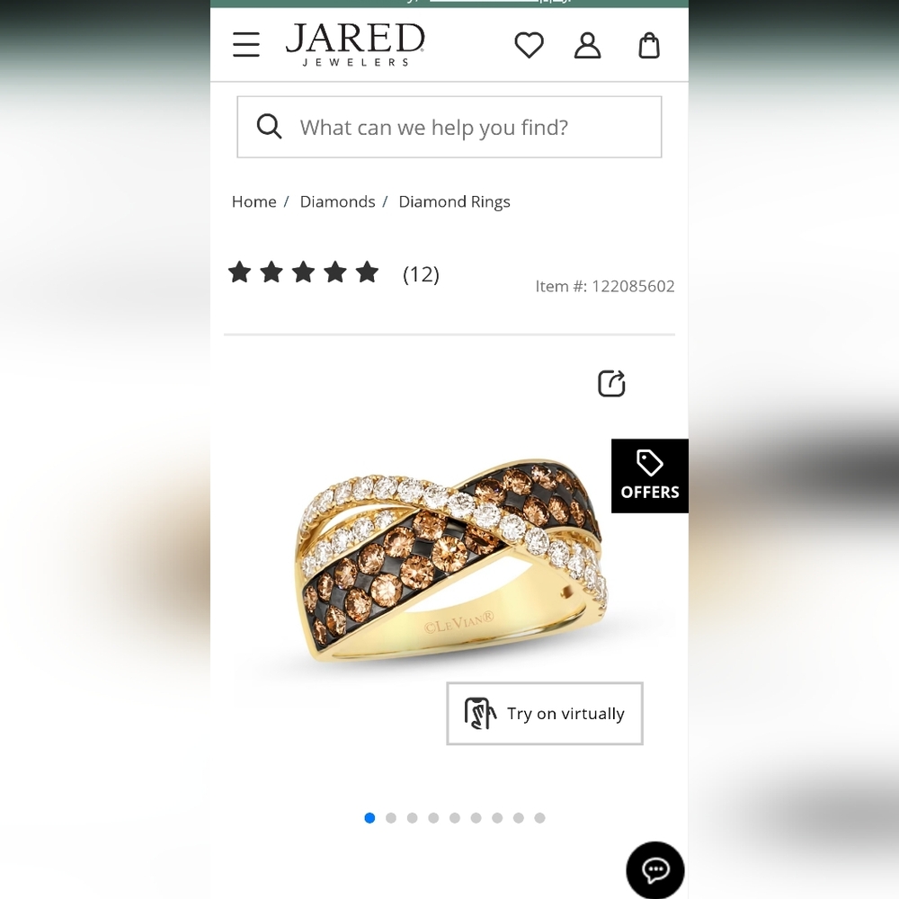 Levian Gold Ring with Brown and White Diamonds
